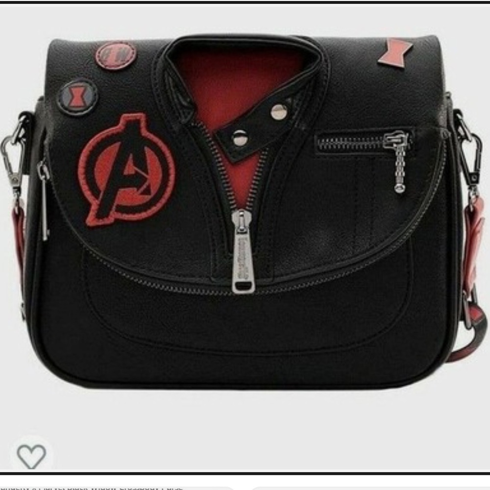 Loungefly Marvel Black Widow Cosplay Jacket Crossbody Purse